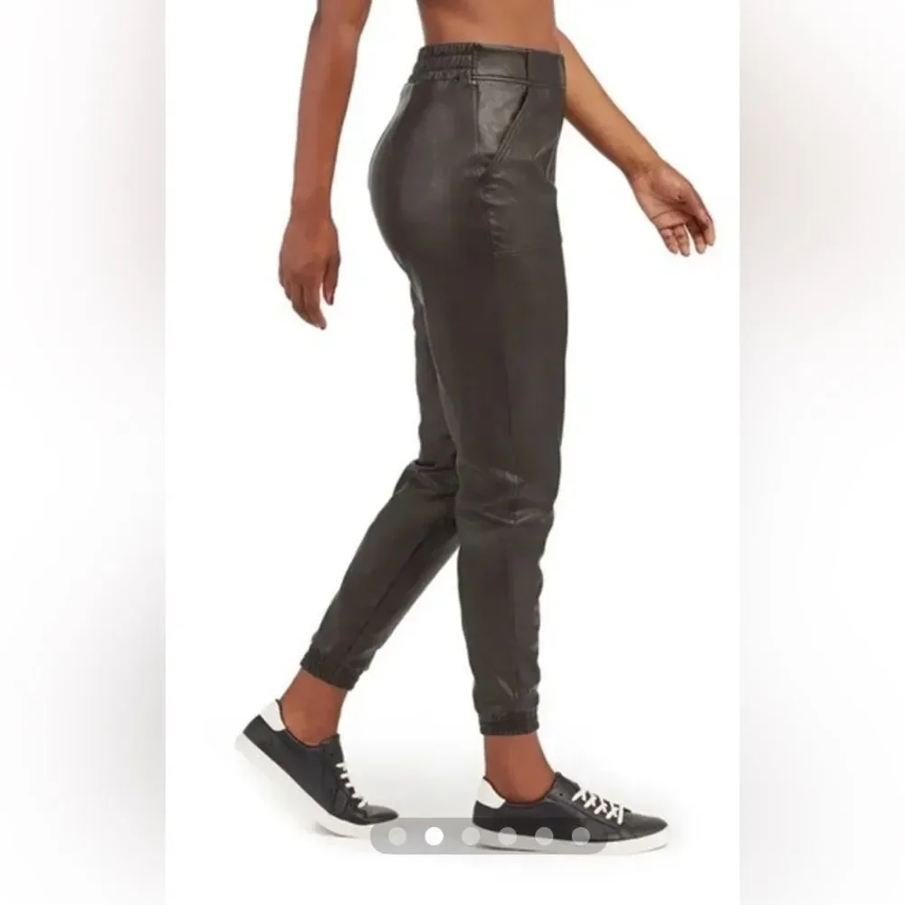 Spanks, fox, leather jogger, pants size S/P